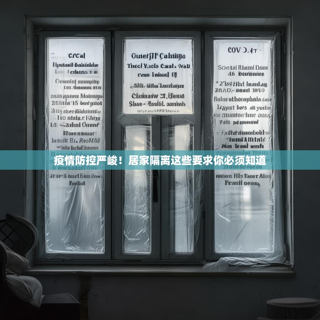 疫情防控严峻！居家隔离这些要求你必须知道