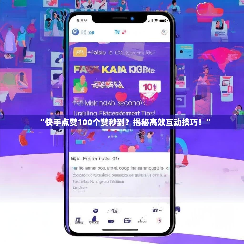 “快手点赞100个赞秒到？揭秘高效互动技巧！”