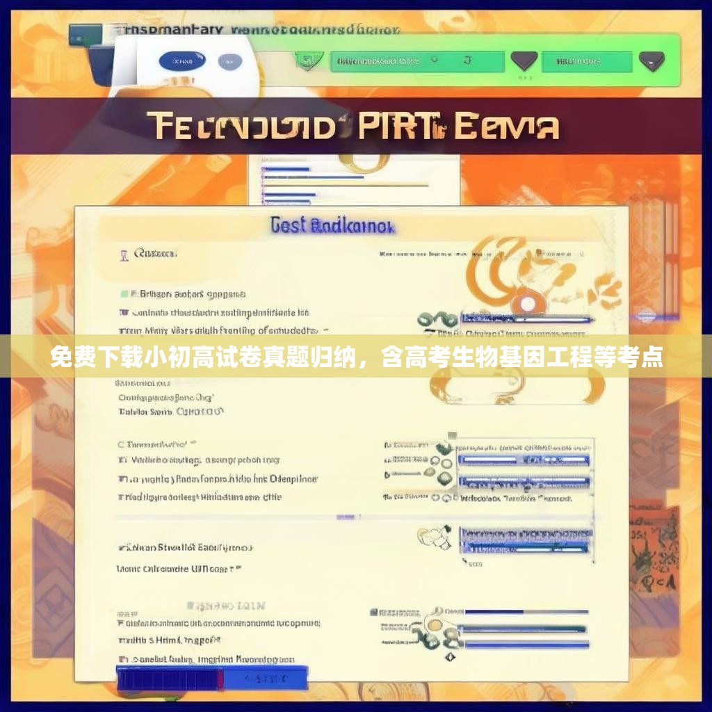 免费下载小初高试卷真题归纳,含高考生物基因工程等考点