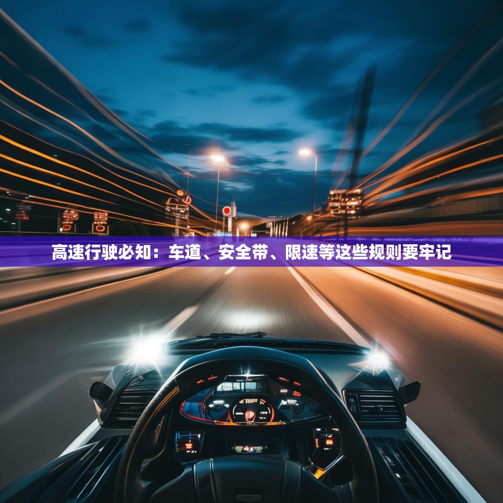 高速行驶必知：车道、安全带、限速等这些规则要牢记