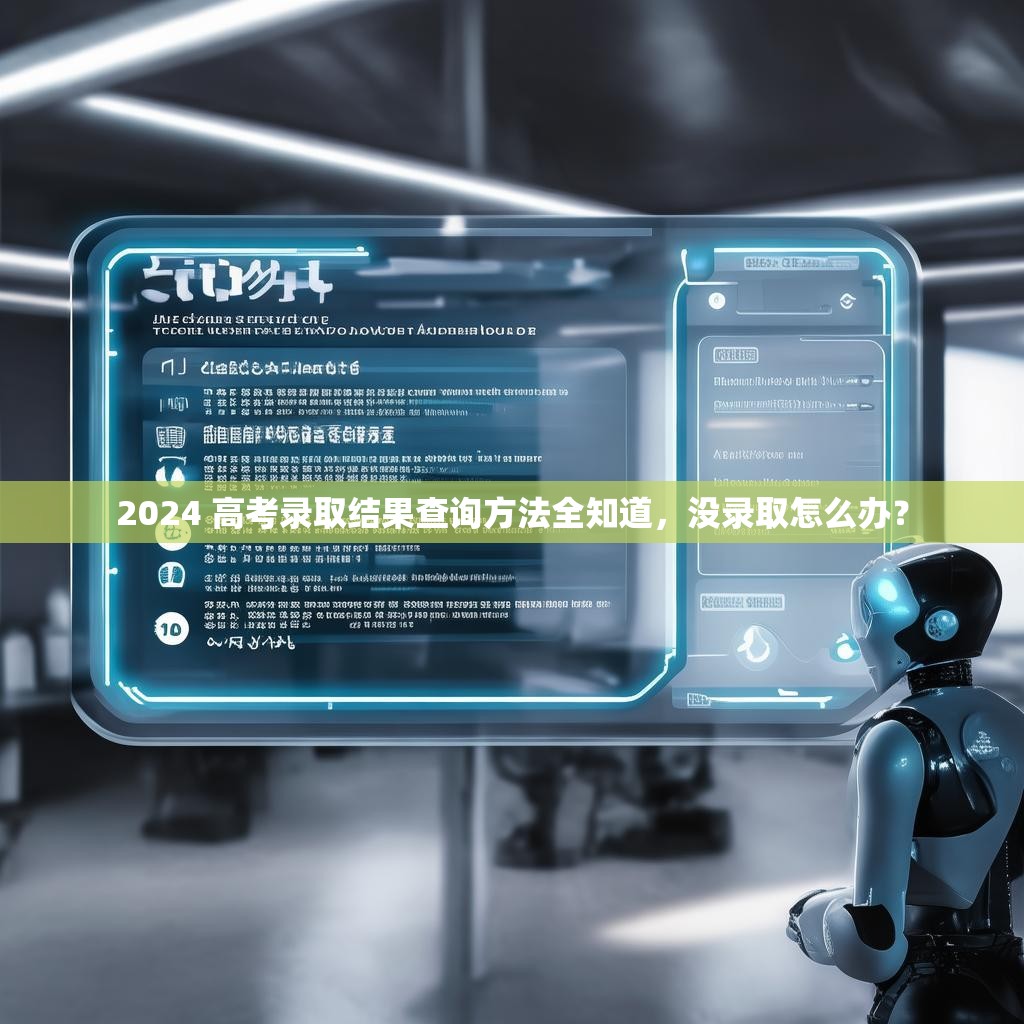 2024 高考录取结果查询方法全知道，没录取怎么办？
