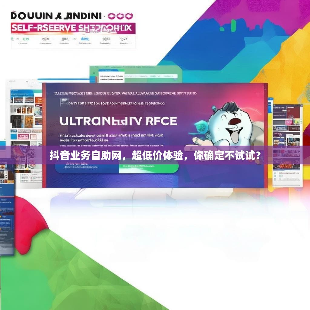 抖音业务自助网，超低价体验，你确定不试试？