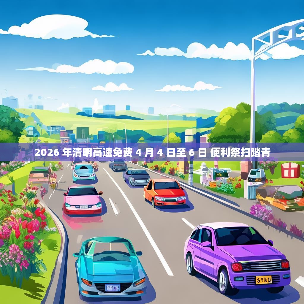 2026 年清明高速免费 4 月 4 日至 6 日 便利祭扫踏青