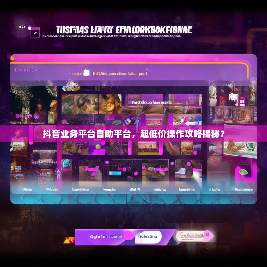 抖音业务平台自助平台,超低价操作攻略揭秘?