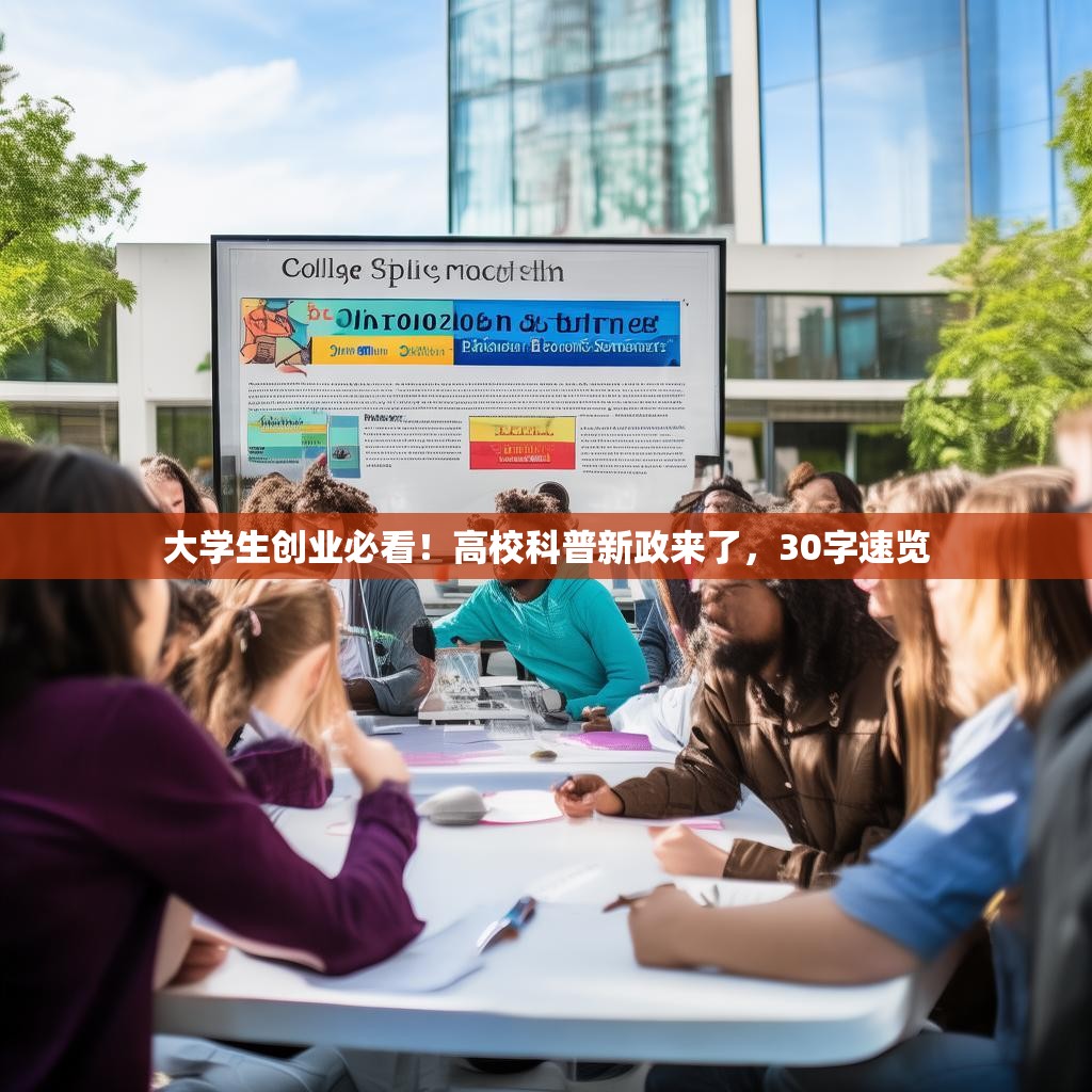 大学生创业必看！高校科普新政来了，30字速览