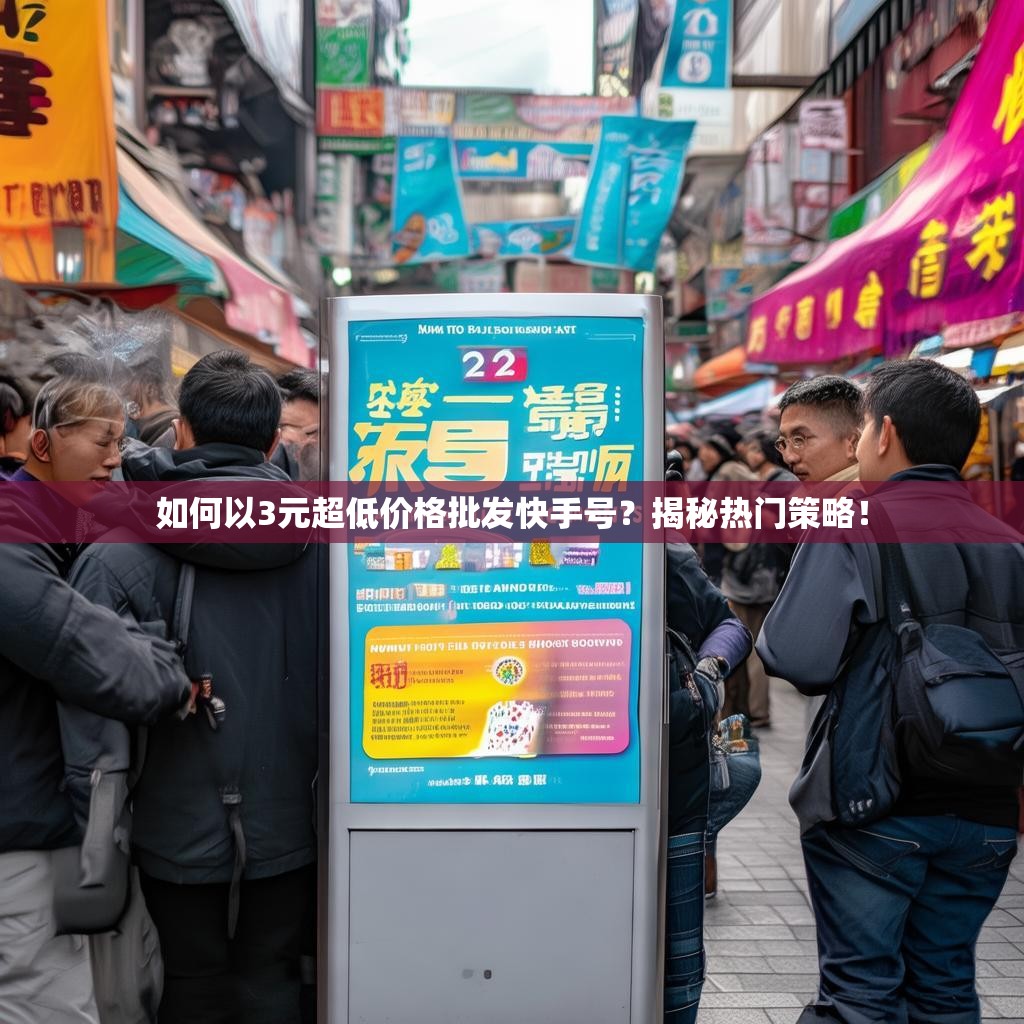 如何以3元超低价格批发快手号？揭秘热门策略！