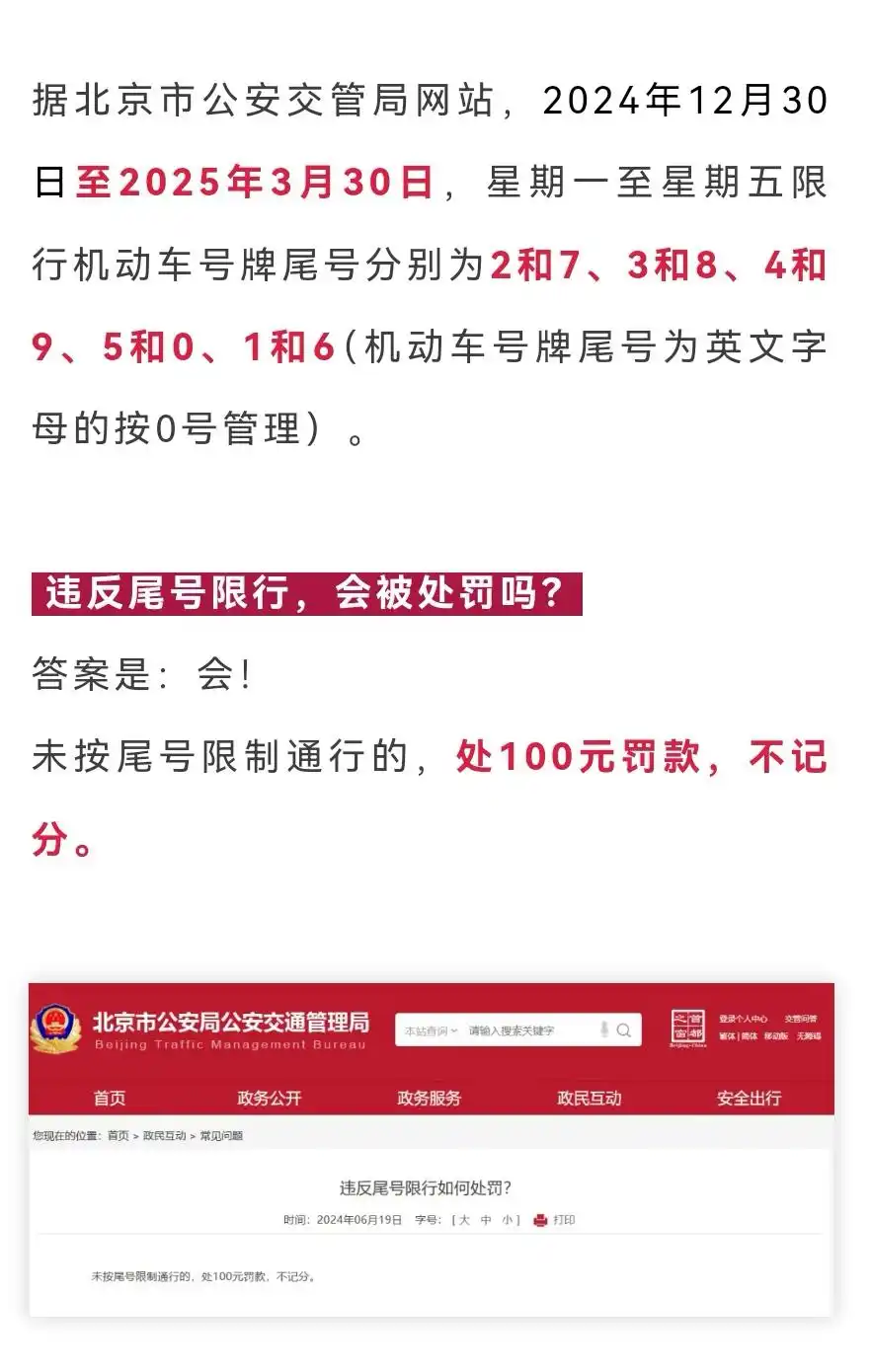 北京限行新政3月31日生效,尾号轮换规则及车主应对指南